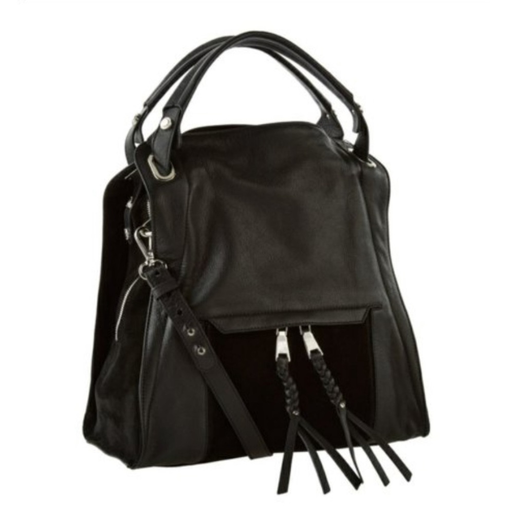 Sandro Adria Leather Shoulder Bag